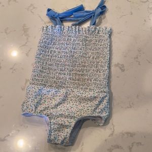 Minnow Swim floral swimsuit.  Like New 3/4